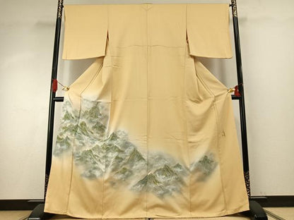 平和屋着物●豪華色留袖　作家物　風景文　暈し染め　金糸　正絹　逸品　AABH5144fy