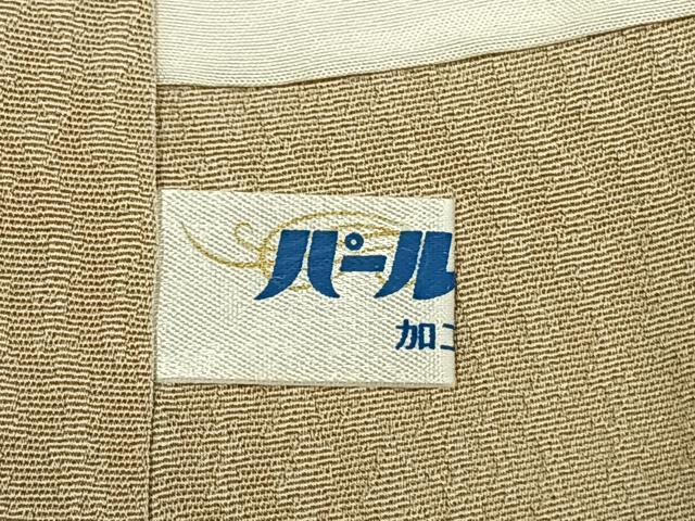 平和屋着物●訪問着　絞り　木葉摺り　格子　色紙舞葉文　正絹　逸品　AABH5145fy