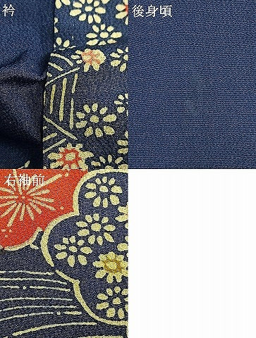 平和屋着物●訪問着　作家物　型染め　流水花文　鬼しぼ縮緬　正絹　逸品　AABH5147fy