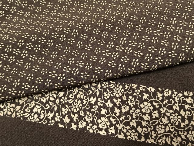 平和屋着物●訪問着　印伝　花唐草文　正絹　逸品　AABH5148fy