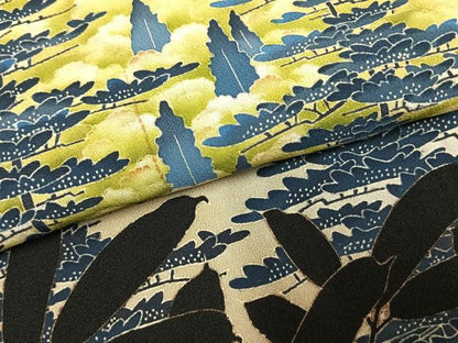 平和屋着物●本加賀友禅作家　矢田博　黒留袖　風景樹林文　正絹　逸品　AABH5152fy