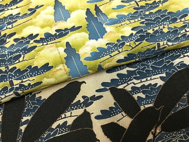 平和屋着物●本加賀友禅作家　矢田博　黒留袖　風景樹林文　正絹　逸品　AABH5152fy