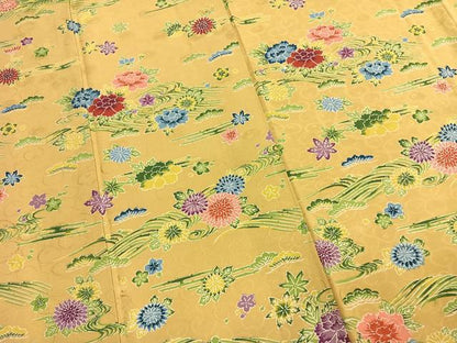 平和屋着物●訪問着　草花文　正絹　逸品　AABH5153fy