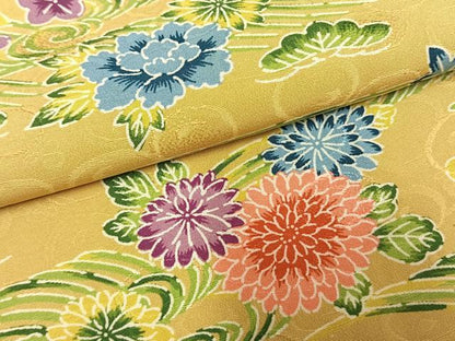 平和屋着物●訪問着　草花文　正絹　逸品　AABH5153fy