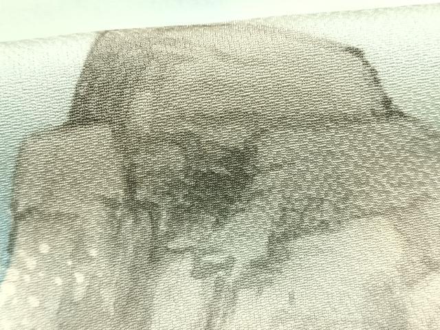 平和屋着物●訪問着　手描き　風景文　暈し染め　正絹　逸品　AABH5155fy