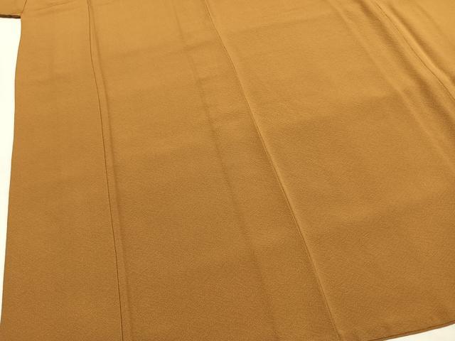 平和屋着物●上質な色無地　桑茶色　正絹　逸品　AABH5156fy