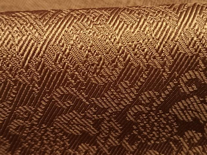 平和屋着物●上質な色無地　花唐草地紋　鶯色　ゑり善扱い　正絹　逸品　AABH5158fy