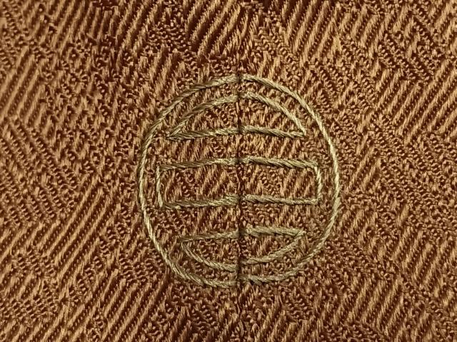 平和屋着物●上質な色無地　花唐草地紋　鶯色　ゑり善扱い　正絹　逸品　AABH5158fy