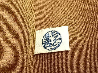 平和屋着物●上質な色無地　花唐草地紋　鶯色　ゑり善扱い　正絹　逸品　AABH5158fy