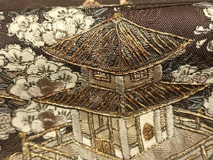 平和屋着物●訪問着 中国三大刺繍 汕頭刺繍 スワトウ刺繍 相良刺繍 総刺繍 風景人物花文 金糸 金彩 正絹 逸品 未使用 AABH5159fy