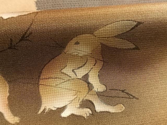 平和屋着物●本場大島紬　染大島　訪問着　手描き　鳥獣戯画　正絹　逸品　AABH5160fy
