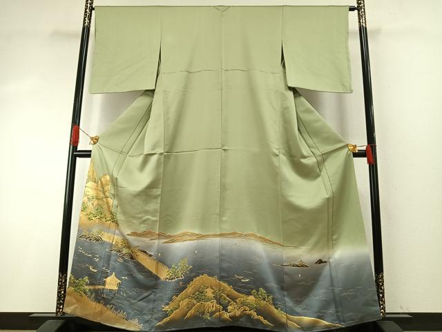 平和屋着物●豪華色留袖　風景文　暈し染め　金彩　ますいわ屋扱い　正絹　逸品　AABH5163fy