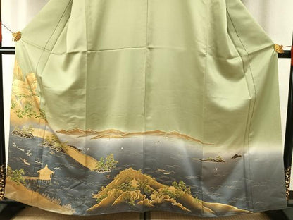 平和屋着物●豪華色留袖　風景文　暈し染め　金彩　ますいわ屋扱い　正絹　逸品　AABH5163fy