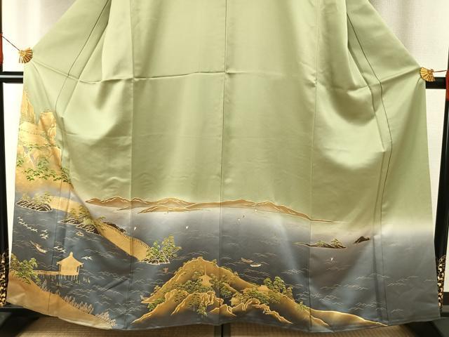 平和屋着物●豪華色留袖　風景文　暈し染め　金彩　ますいわ屋扱い　正絹　逸品　AABH5163fy