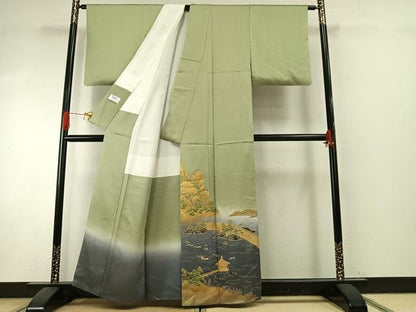 平和屋着物●豪華色留袖　風景文　暈し染め　金彩　ますいわ屋扱い　正絹　逸品　AABH5163fy