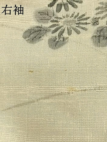 平和屋着物●上質な紬　手描き　草花文　正絹　逸品　AABH5176fy