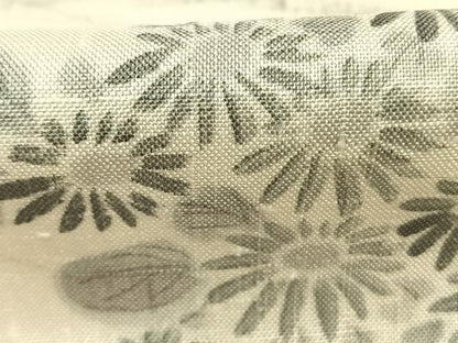 平和屋着物●上質な紬　手描き　草花文　正絹　逸品　AABH5176fy
