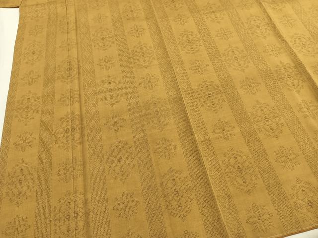 平和屋着物●上質な紬　80亀甲　吉祥花間道　ほていや扱い　正絹　逸品　未使用　AABH5179fy