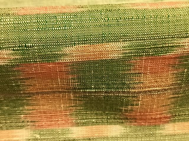 平和屋着物●上質な紬　横段文　正絹　逸品　AABH5184fy