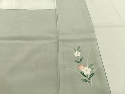 平和屋着物●豪華色留袖　友禅　作家物　松竹梅　扇面花文　暈し染め　正絹　逸品　AABH5186fy