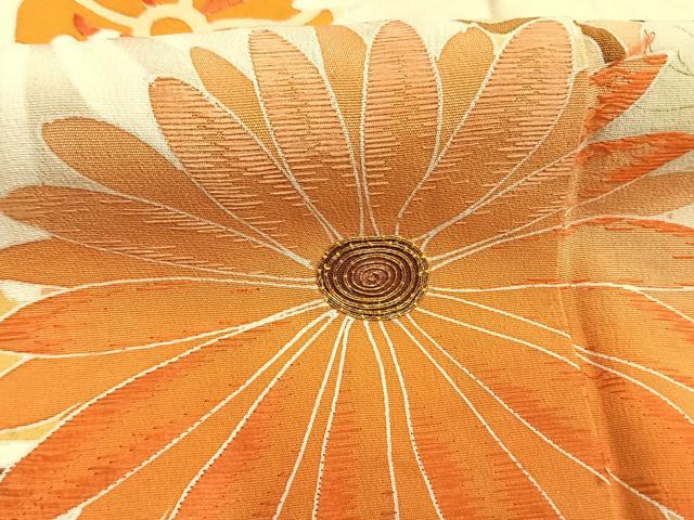 平和屋本店●アンティーク　大正ロマン　振袖　中国三大刺繍　相良刺繍　駒刺繍　貝桶花鳥文　暈し染め　金銀彩　正絹　逸品　AABH5190fy