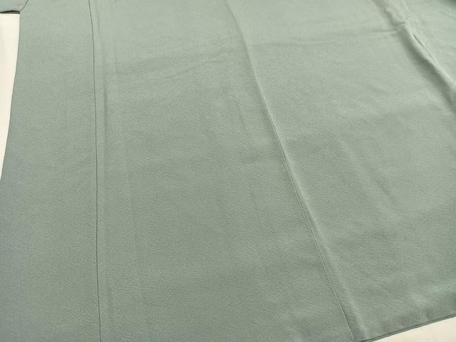 平和屋着物●上質な色無地　作家物　秘色色　健勝苑扱い　反端付き　正絹　逸品　AABH5200fy