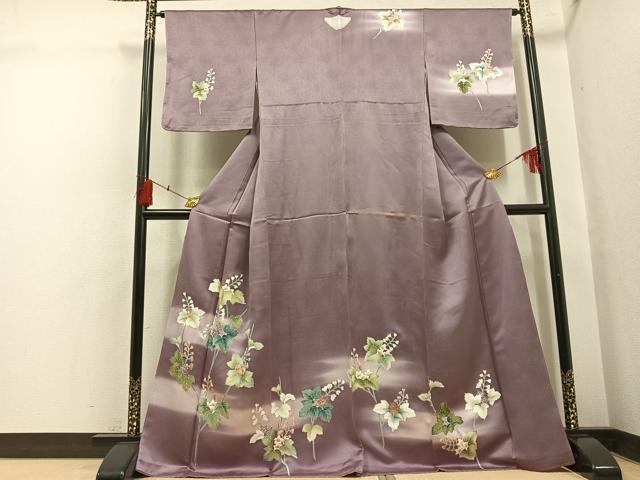 平和屋着物○訪問着 枝花文 暈し染め 金彩 正絹 逸品 AABH5245ph