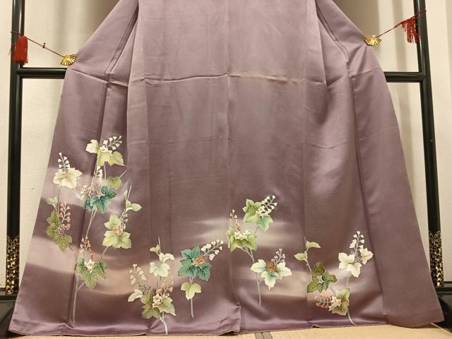 平和屋着物○訪問着 枝花文 暈し染め 金彩 正絹 逸品 AABH5245ph