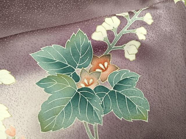 平和屋着物○訪問着 枝花文 暈し染め 金彩 正絹 逸品 AABH5245ph
