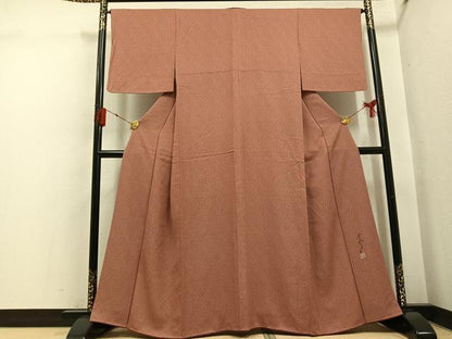 平和屋着物●染色作家　斉藤三才　小紋　小花文　正絹　逸品　AABH5246ph