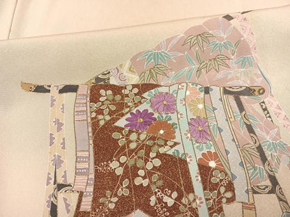 平和屋着物●京の名門　じゅらく謹製　帝王紫　色留袖　刺繍　誰が袖花文　金彩　正絹　逸品　AABH5249ph