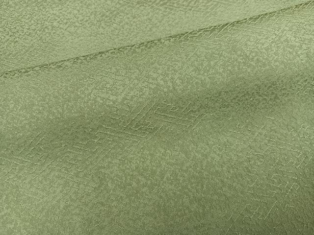 平和屋着物●上質な色無地　紗綾形地紋　柳茶色　正絹　逸品　AABH5257ph