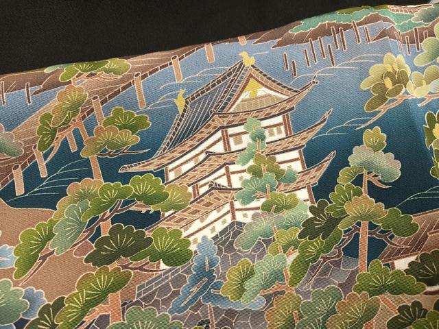 平和屋着物●豪華黒留袖　友禅　作家物　江戸城　暈し染め　正絹　逸品　未使用　AABH5260ph 平和屋着物○豪華黒留袖 友禅 作家物 江戸城 暈し染め 正絹 逸品