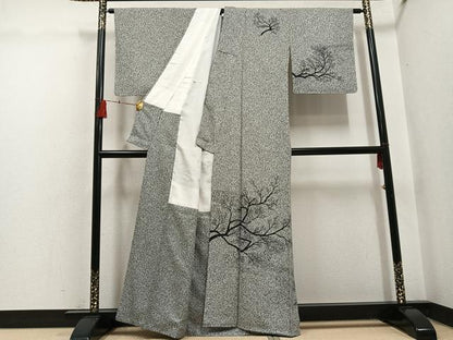 平和屋着物●訪問着　草木文　正絹　逸品　AABH5261ph