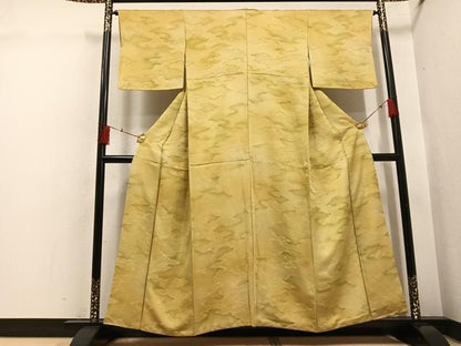 平和屋着物●上質な小紋　霞芝地紋　暈し染め　正絹　逸品　AABH5268ph