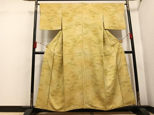 平和屋着物●上質な小紋　霞芝地紋　暈し染め　正絹　逸品　AABH5268ph
