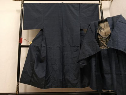平和屋着物●男性　本場大島紬　アンサンブル　正絹　逸品　AABH5269ph