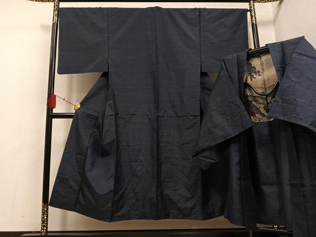 平和屋着物●男性　本場大島紬　アンサンブル　正絹　逸品　AABH5269ph