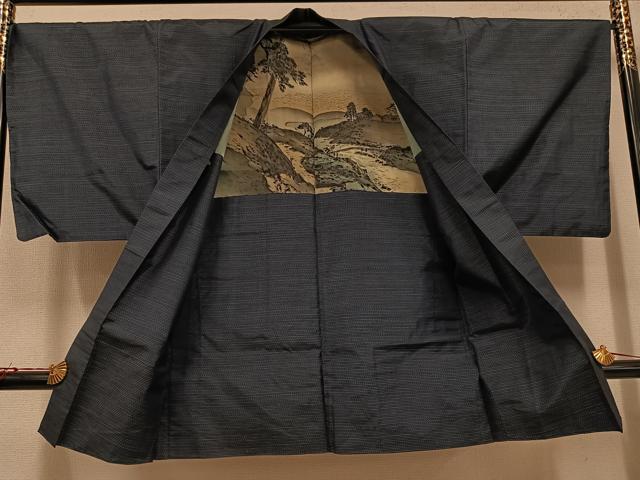 平和屋着物●男性　本場大島紬　アンサンブル　正絹　逸品　AABH5269ph