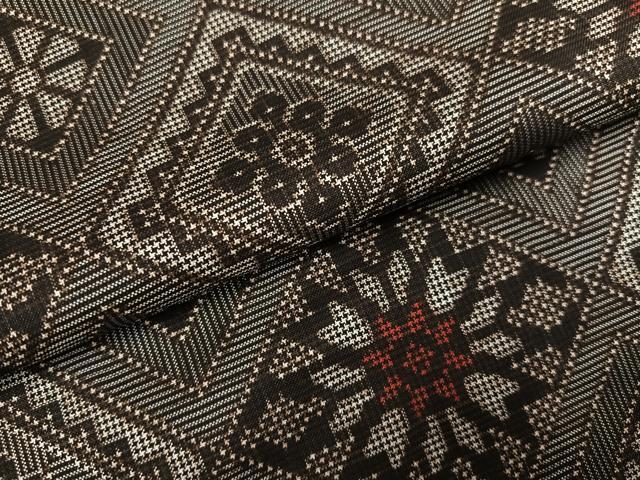 平和屋着物●本場大島紬　龍郷絣　アンサンブル　正絹　逸品　AABH5271ph