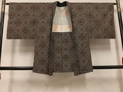 平和屋着物●本場大島紬　龍郷絣　アンサンブル　正絹　逸品　AABH5271ph