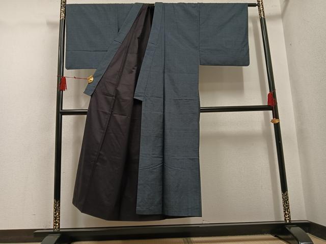 平和屋着物●男性　本場大島紬　アンサンブル　100亀甲　総詰め　正絹　逸品　AABH5272ph