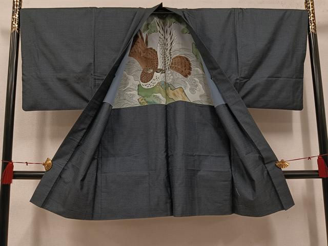 平和屋着物●男性　本場大島紬　アンサンブル　100亀甲　総詰め　正絹　逸品　AABH5272ph