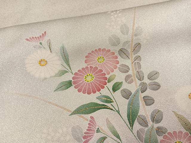平和屋着物●訪問着　友禅　花鳥文　暈し染め　金彩　正絹　逸品　AABH5273ph
