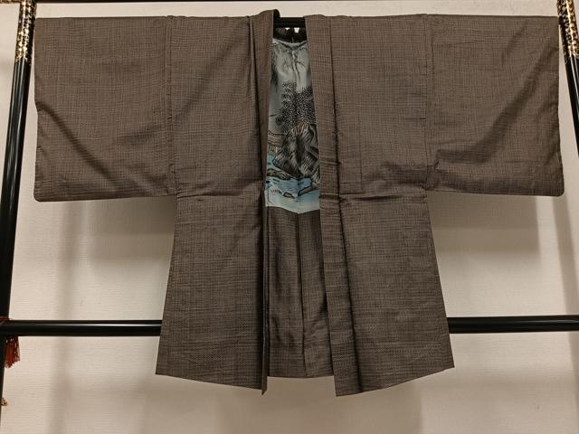 平和屋着物●男性　男柄の最高峰　西郷柄　西郷絣　本場大島紬　アンサンブル　正絹　逸品　AABH5274ph