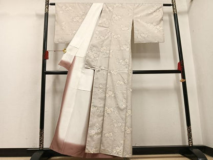 平和屋着物●本場大島紬　カタス7マルキ　草花文　正絹　逸品　AABH5278ph