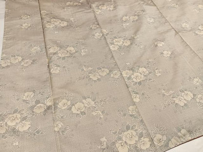 平和屋着物●本場大島紬　カタス7マルキ　草花文　正絹　逸品　AABH5278ph
