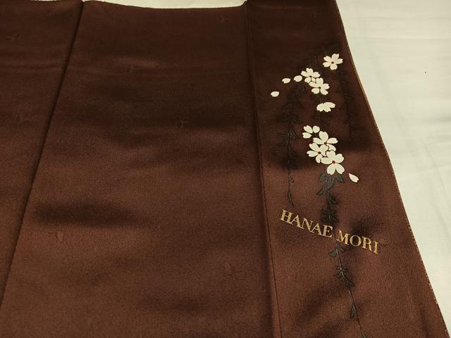 平和屋着物●森英恵・HANAE MORI　訪問着　花蝶文　金彩　正絹　逸品　AABH5280ph