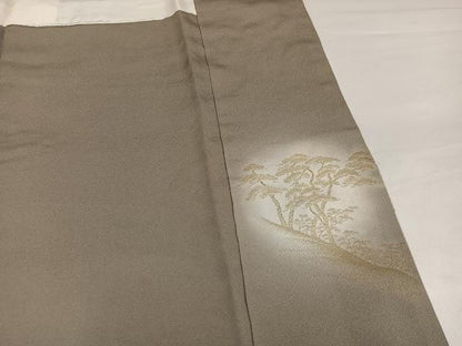 平和屋着物●豪華色留袖　寿光織　紅白梅　暈し染め　金糸　正絹　逸品　AABH5281ph