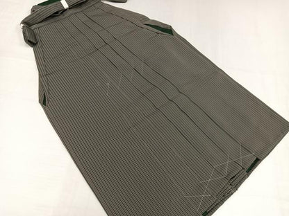 平和屋着物●男性　行灯袴　縞　正絹　逸品　未使用　AABH5283ph